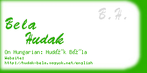 bela hudak business card